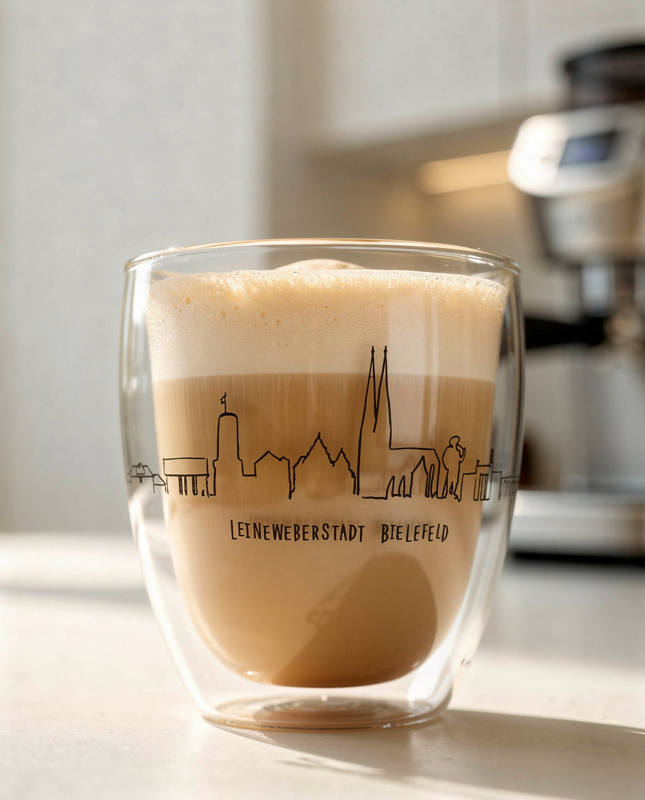 Bielefeld-Kaffeeglas "Skyline"