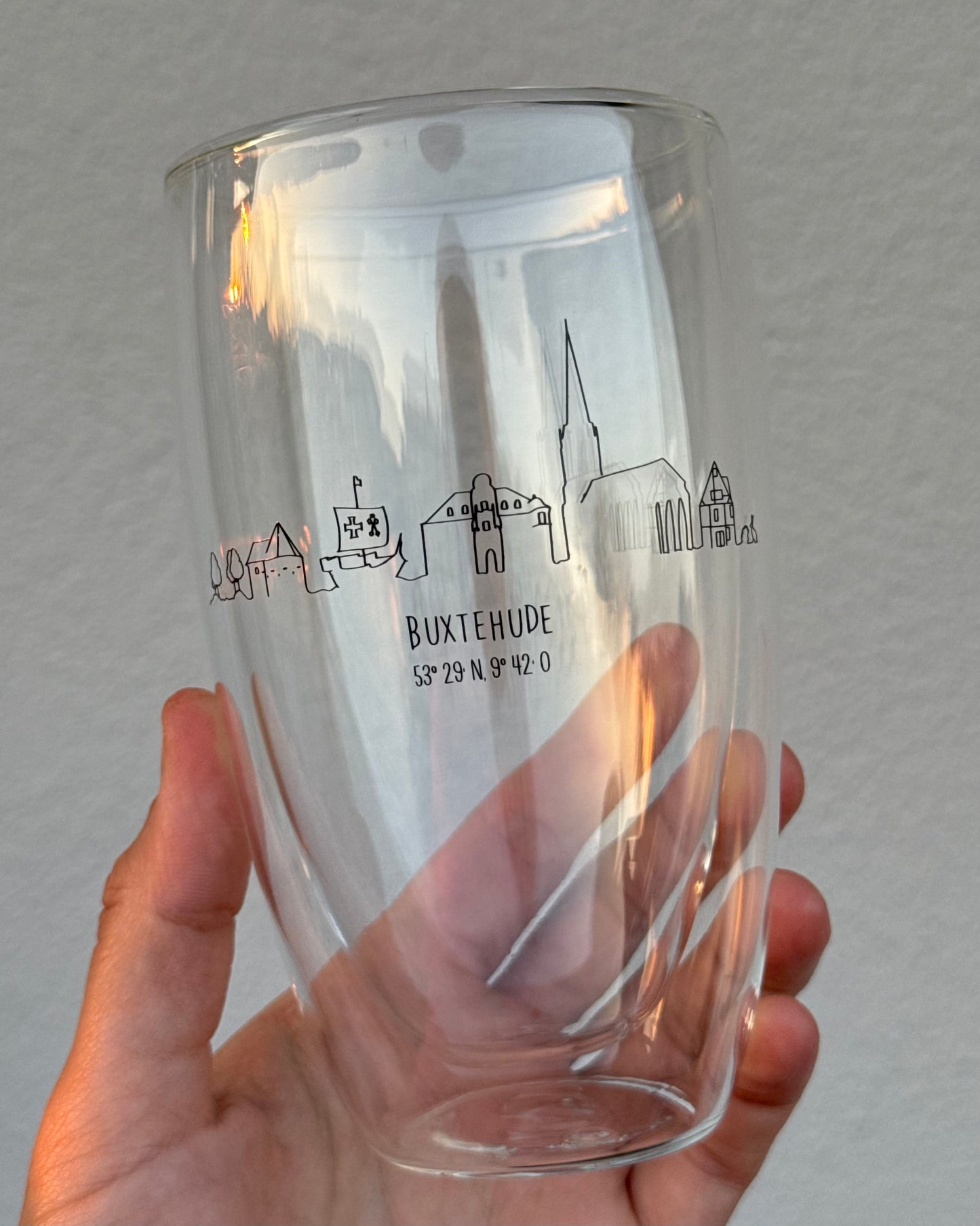 Buxtehude-Kaffeeglas "Skyline"