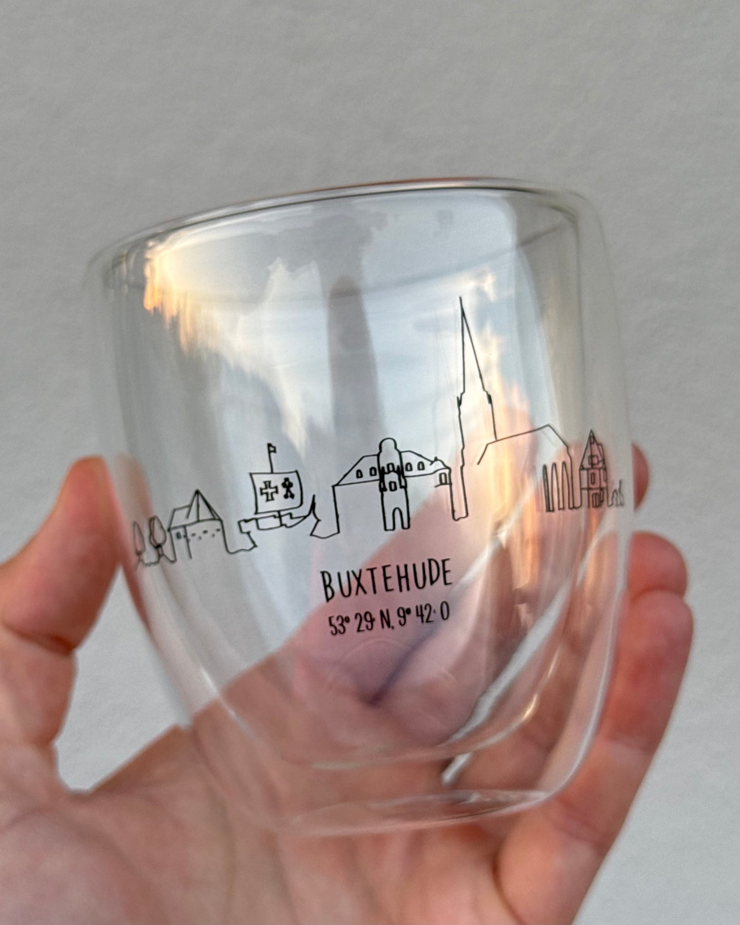 Buxtehude-Kaffeeglas "Skyline"