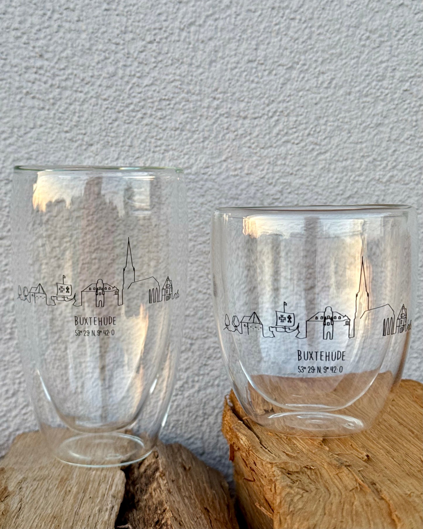 Buxtehude-Kaffeeglas "Skyline"