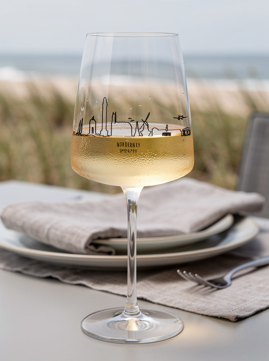 Norderney-Weinglas "Skyline"